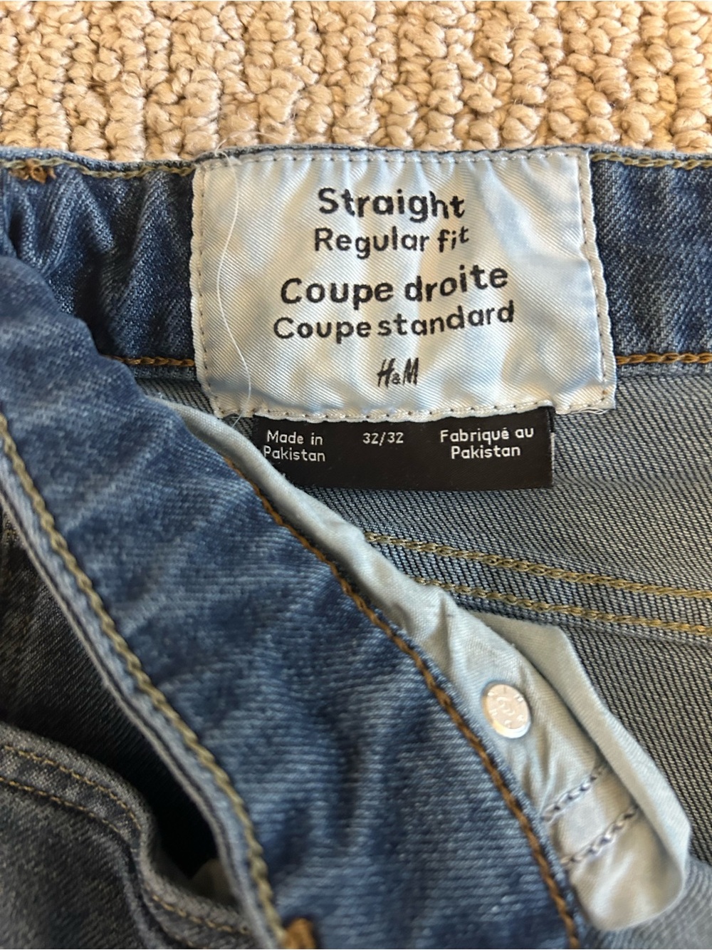 H&M Straight Regular Fit Jeans – Blue 32/32 - Picture 3 of 5
